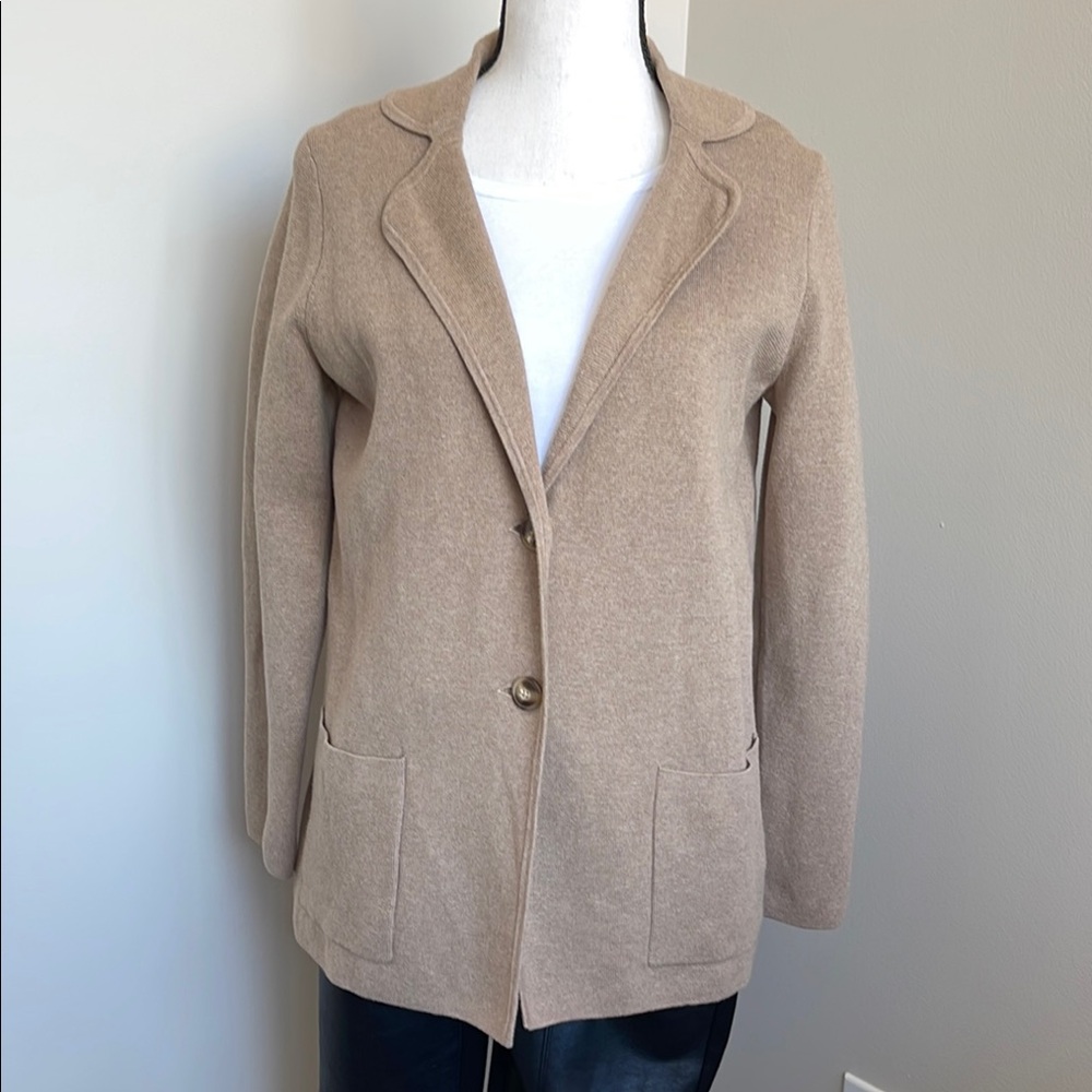 Women's Beige Blazer Coat